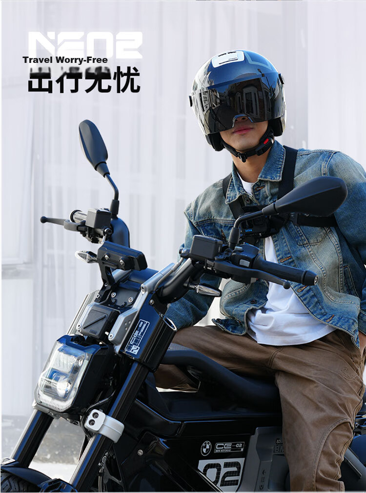 RYMIC Motorcycle Helmet Four-Season Universal Electric Vehicle 3C Certified Unisex Three-Quarter Helmet NE02 Pearl White XL 18