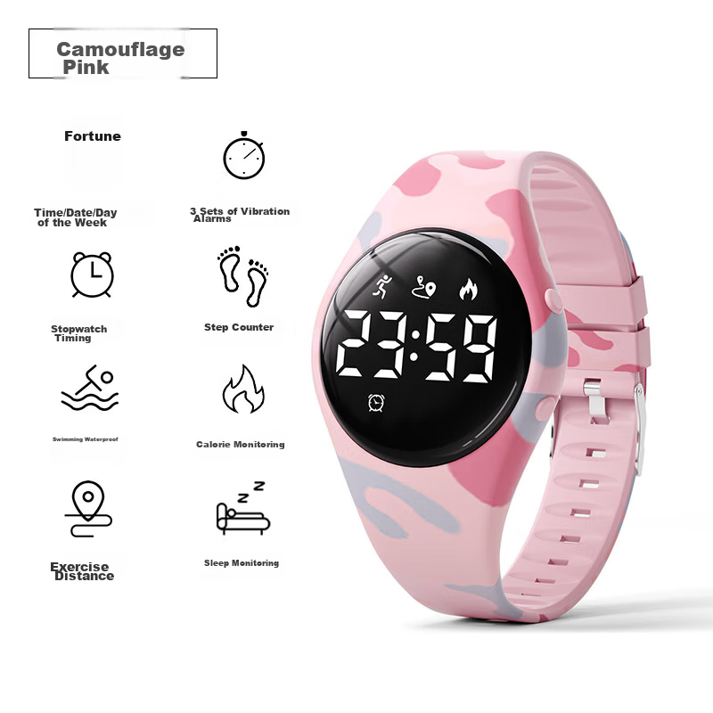Koshi Silent Vibration Alarm Clock Student Watch Swimming Waterproof Junior High School Boys Kids Electronic Exam Watch