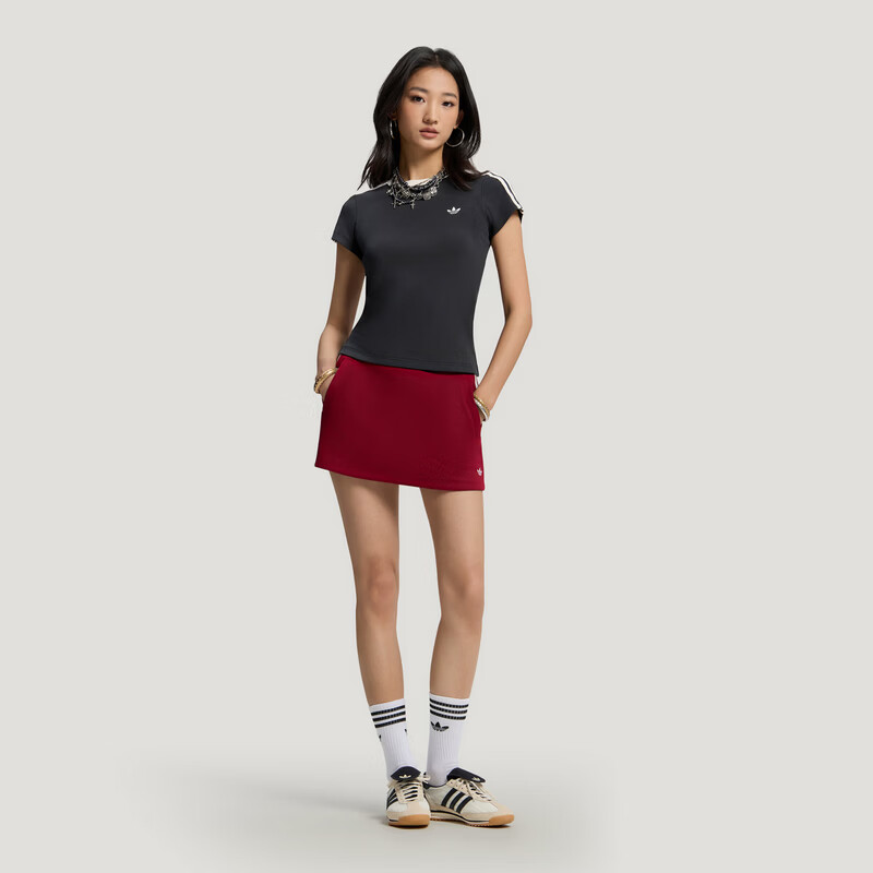 Adidas Originals Women's TALIORED TEE W Short Sleeve T-Shirt KT7789 Dark Grey S 4