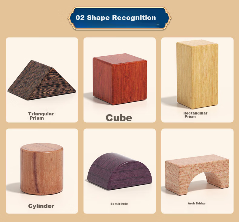 Yizhi Tree Natural Wood 150 Large Pieces Solid Wood Non-Painted Building Blocks Educational Toys for Babies Boys Girls First Birthday Gift 5