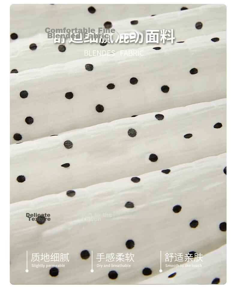 Langsha French Style White High-Waist Elastic Waist A-Line Polka Dot Long Skirt Japanese Style Cake Skirt for Women 2026 Summer 7