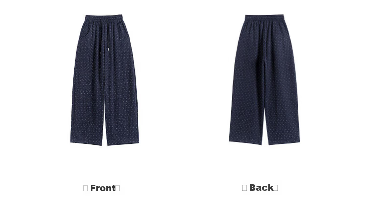 Demana [Comfort Zero Pressure Pants] Summer Korean Retro Polka Dot Straight Leg Elastic Waist Loose Slim Versatile Women's Casual Pants 18