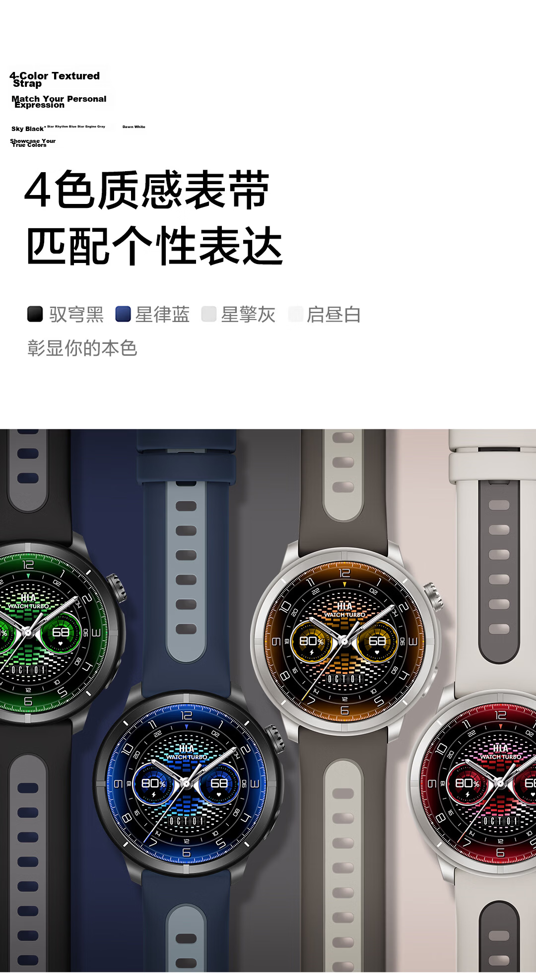 HLAWATCH TURBO Smartwatch Advanced Health Monitoring Sports Running Science 5