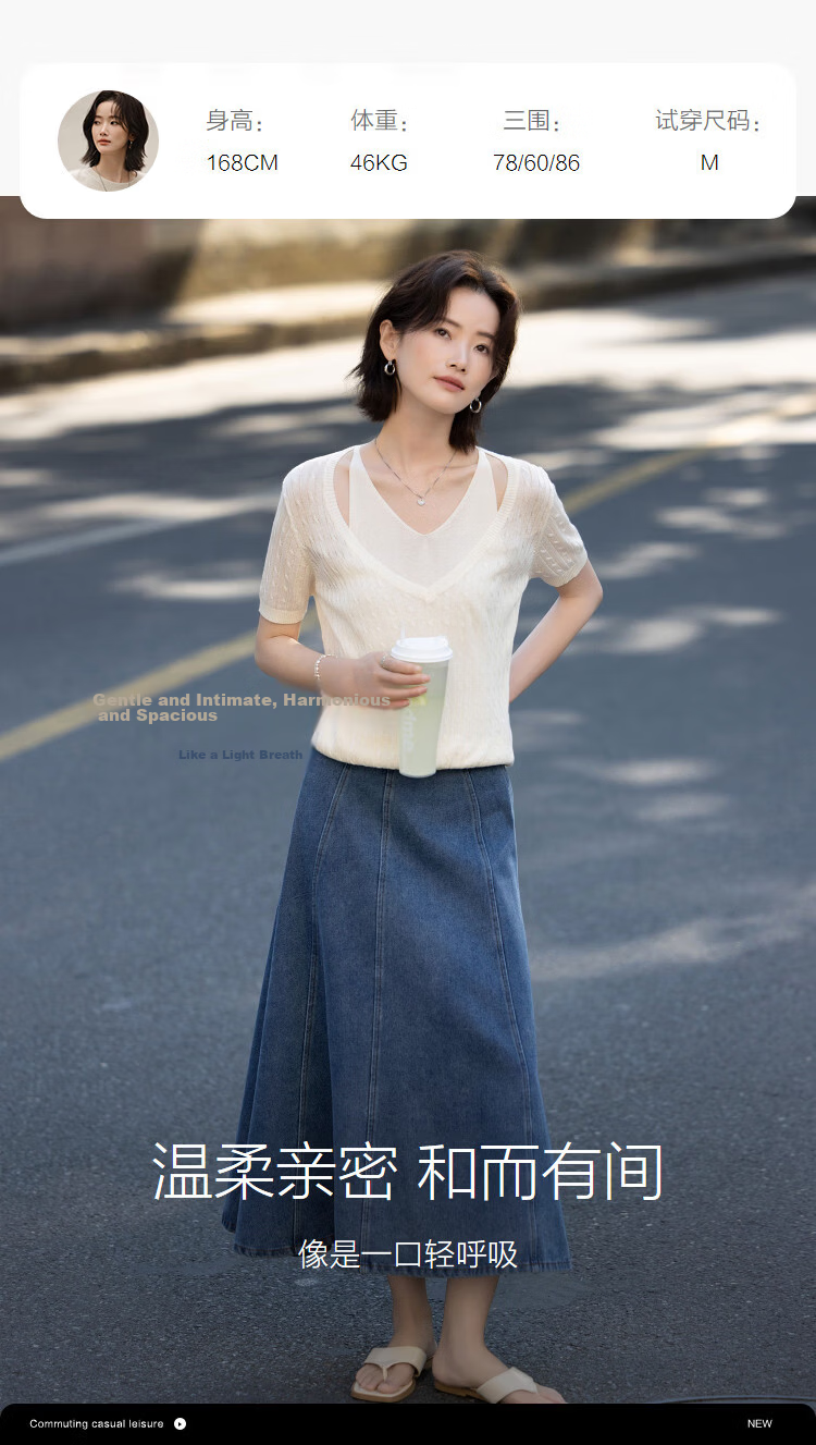 Demana [100 Lyocell] Summer Halter Neck Two-Piece V-Neck Cable Knit Slim Fit Short Sleeve Sweater for Women Premium Quality 7