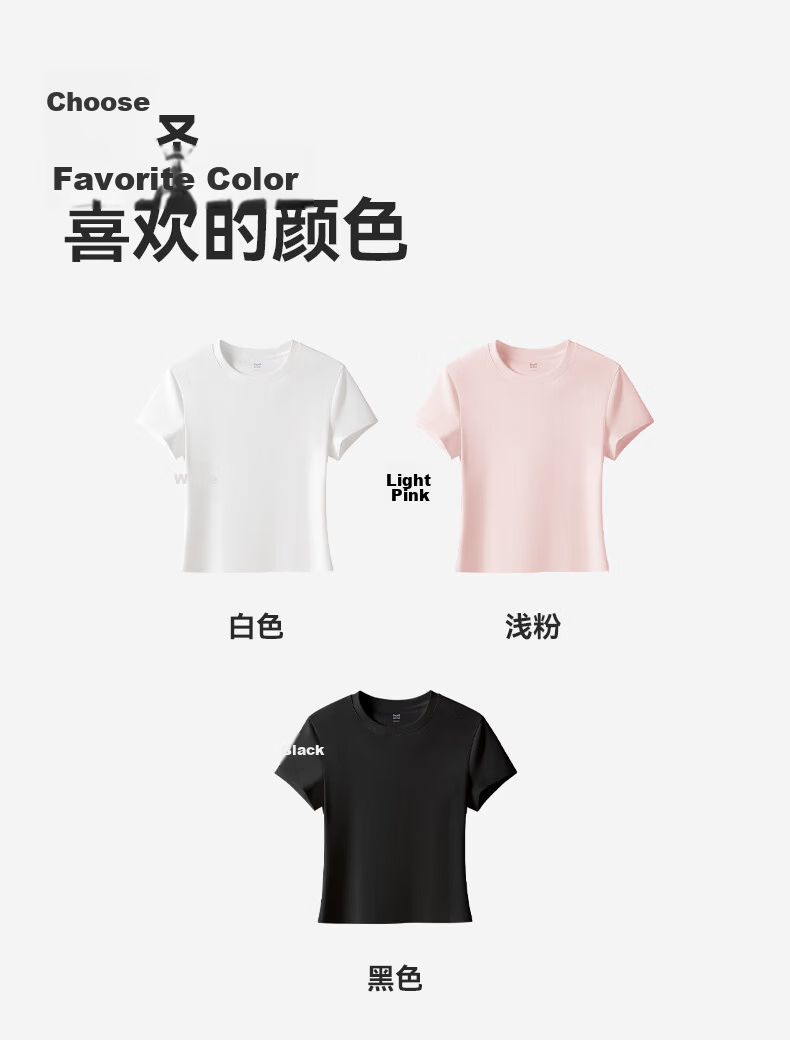 MiiOW 100% Cotton Women's Crew Neck T-Shirt Loose Fit Spring Summer Lightweight Casual Basic White Tee 11