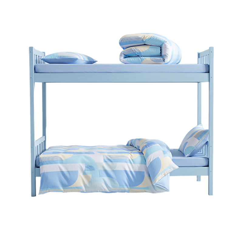 Boyang Home Textiles Back-to-School Season Pure Cotton Student Dormitory Bedding 3-Piece Set Single 90cm Cotton Duvet Cover and Fitted Sheet Set