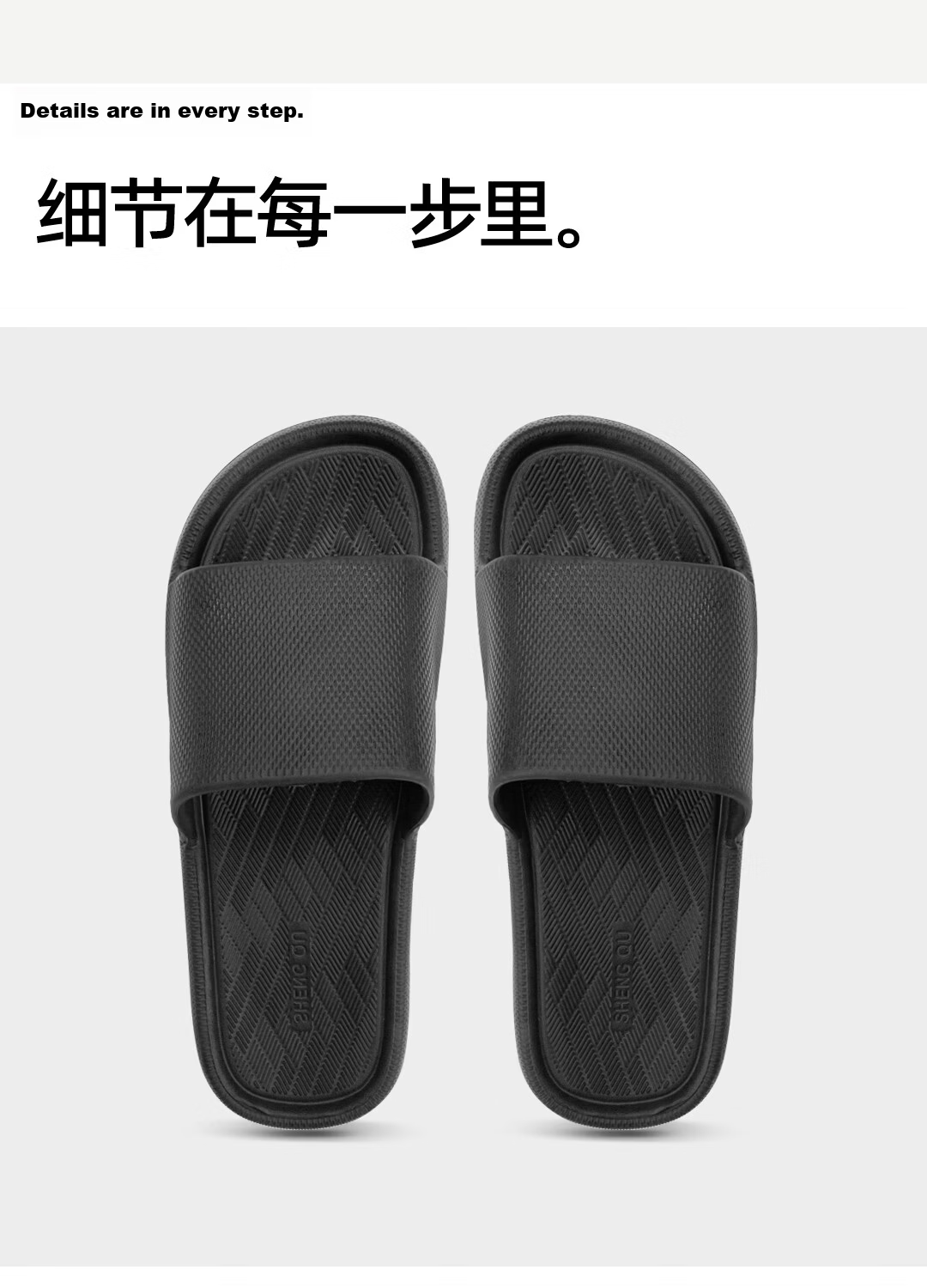 Limi Men's Bathroom Non-Slip Thin Sole Slippers Couple Home Casual Sandals Odor-Resistant Wearable Khaki 11