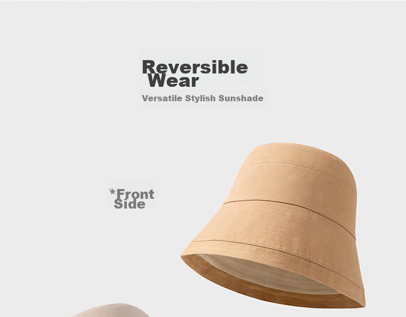 QUEEN.EASY Women's Fisherman Hat Sun Protection Summer Outdoor Beach Compact Versatile Face-Shielding Bucket Hat Sun Hat 3