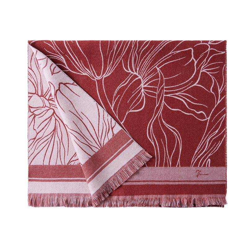 JIUMU Pure Wool Scarf for Women, Autumn And Winter Warm Shawl, Gift for Girls Or Mothers, Christmas Birthday Present, Gift Box Packaging
