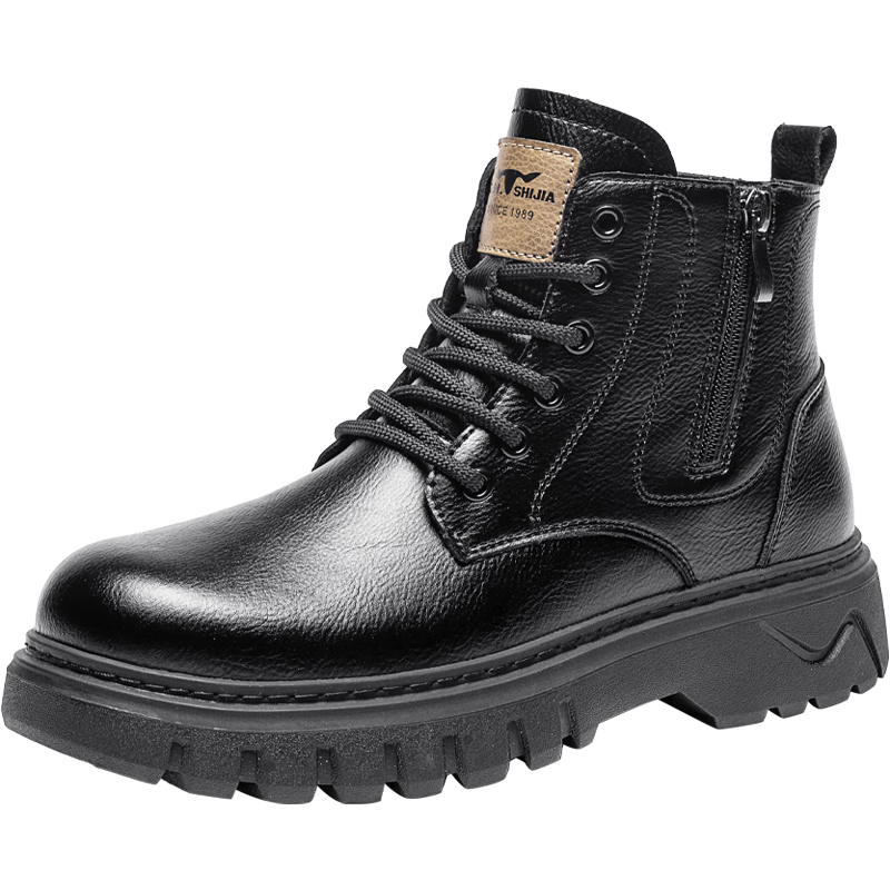 Bull Family Martin Boots Men 2026 Winter New British Style Retro Work Boots Thick Sole Durable Men's Motorcycle Boots