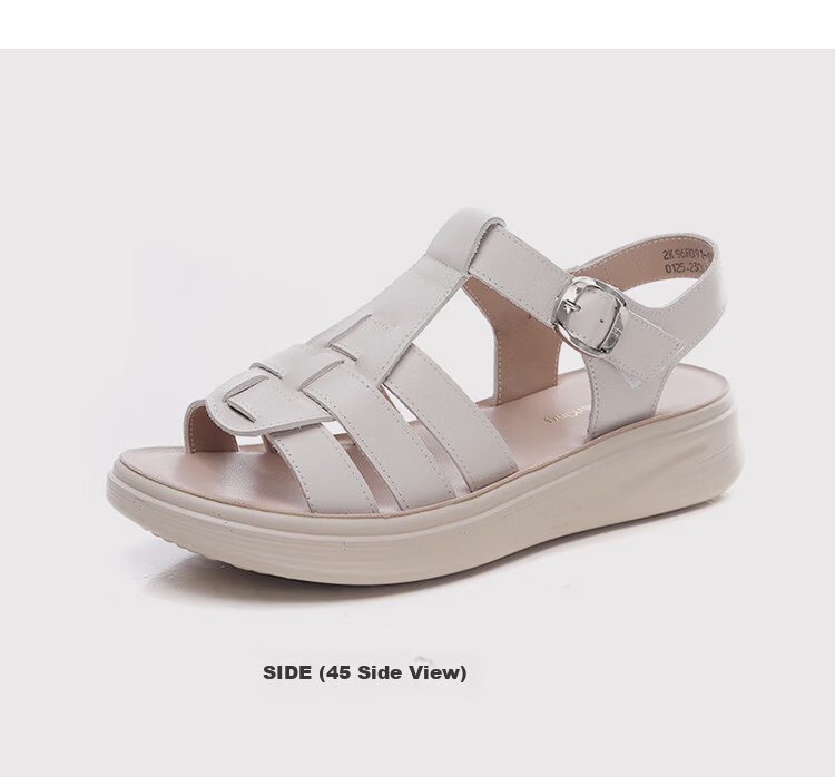 Spider King Women's Sandals 2026 New Summer Cowhide Open Toe Casual Mom Sandals Black 36 27