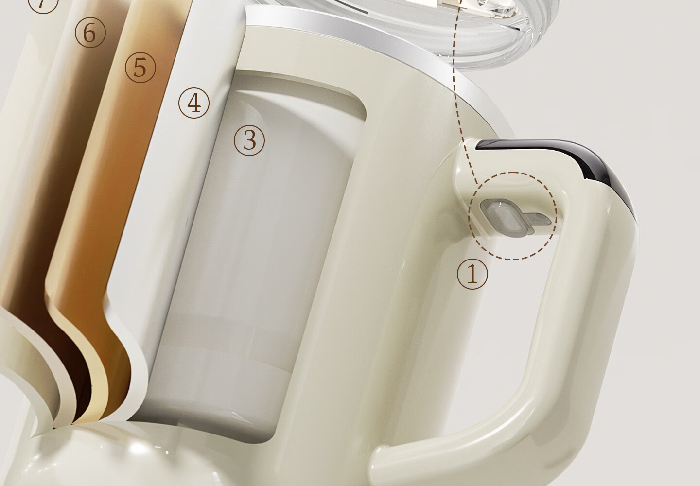 HOOMEY Touch Automatic Stirring Cup Magnetic Electric Coffee Cup Soy Milk 316 Stainless Steel Water Cup 18