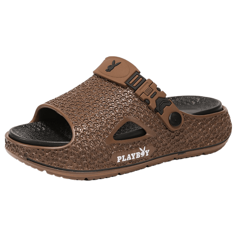 PLAYBOY Men's Squishy Flip Flops Summer 2026 New Outdoor Non-Slip Casual Beach Sandals