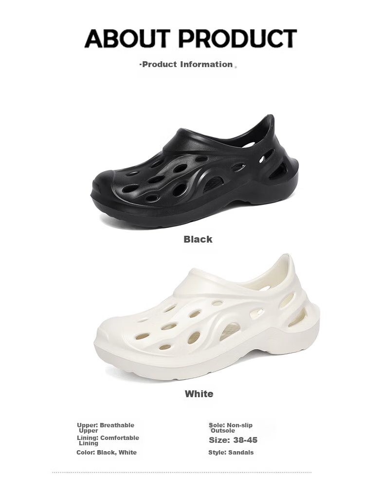 California Bulls Men's Premium Spring Summer Outdoor Breathable Closed-Toe Sandal Clogs Black Size 42-43 4