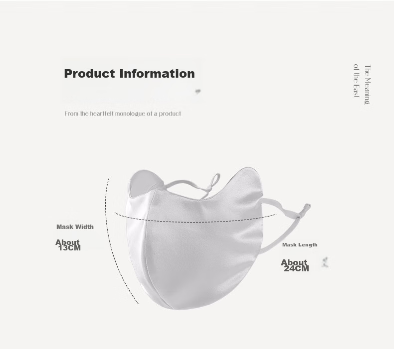 FANCET 100% Mulberry Silk Face Mask for Women Spring Summer Eye Protection Breathable UV Sun Protection Face Cover 11