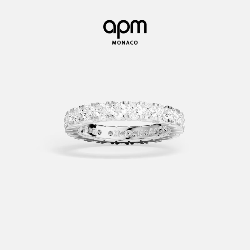APM Monaco Pave Set Couple Rings Luxury Elegant Gift for Girlfriend Wife Birthday Qixi Valentine's Day