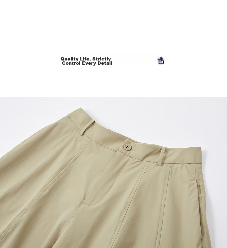 Demana [Anti-Mite Antibacterial] Spring Outdoor Relaxed Wide-Leg Cropped Pants Slim Fit Casual Trousers for Women Premium Style 15