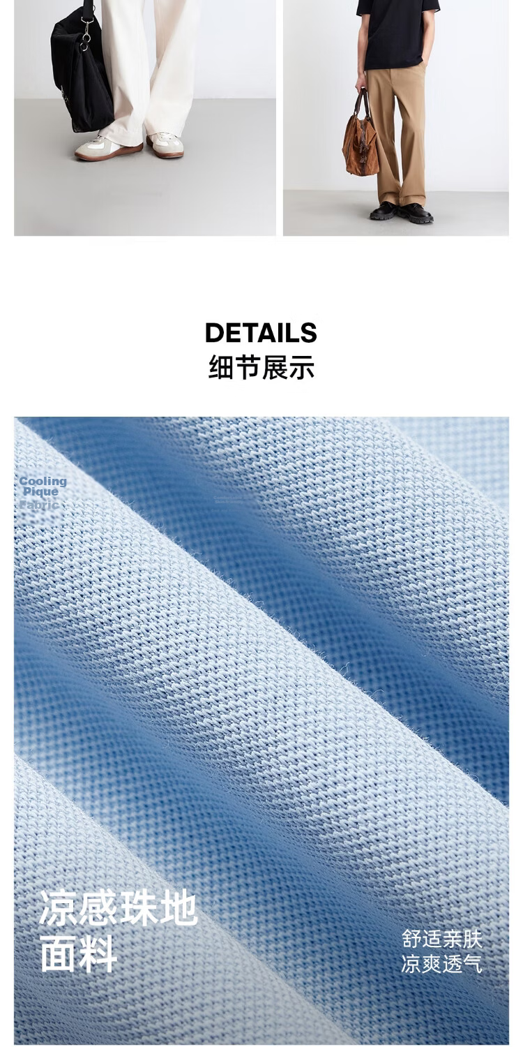 JACK&JONES Men's Spring Cooling Polo Shirt 3D Gradient Color Regular Collar Short Sleeve T-Shirt 226106009 6