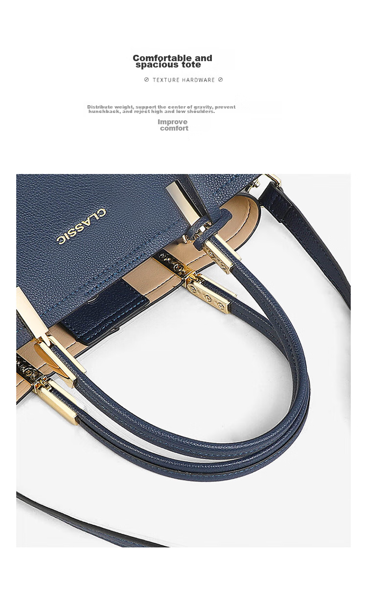Aiqinghai Leather Handbag, Women's Bag, Large Capacity Tote Bag, Shoulder Crossbody Casual Birthday Mother's Day Gift, Practical Present for Mom 7