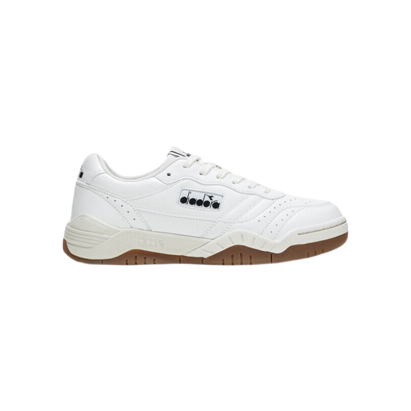Diadora Men's And Women's Low-Top Breathable Casual Shoes ACTION, Bright White/Zirconium Black/Ice Mountain White, Size 42