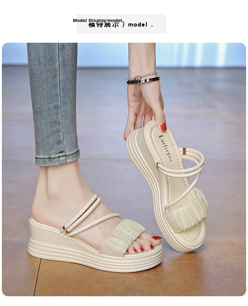 Cartelo Crocodile Women's Sandals Summer New Thick Sole Platform Casual Shoes for Skirt Wear 1774 Beige Size 38 10