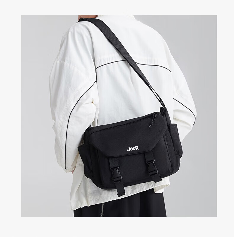 JEEP Lightweight Crossbody Bag Unisex Commuter Casual Shoulder Bag for Phone iPad Outdoor Sports Cycling Small Large Capacity Bag 14