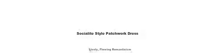 MT French Jacquard Art Summer Elegant U-Neck Patchwork Straight Dress Long Petite Women's Dress 3