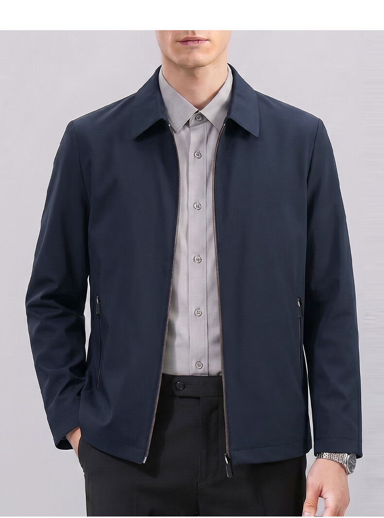 Shanshan [Three-Proof] Executive Jacket Men's Seamless Lapel Coat Business Commuter Wrinkle-Resistant Civil Servant Top Black 10