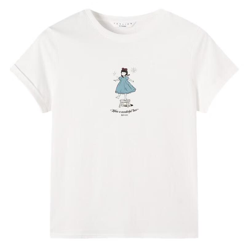 TonLion 2026 Summer Women's Patterned Short Sleeve T-Shirt Casual Versatile Fashion High-End Comfortable Breathable Tee