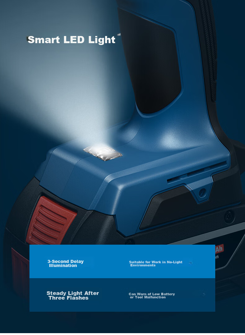 BOSCH Cordless Lithium Battery Screwdriver Drill GSR 18V-52 with Dual 2.0Ah Batteries 6