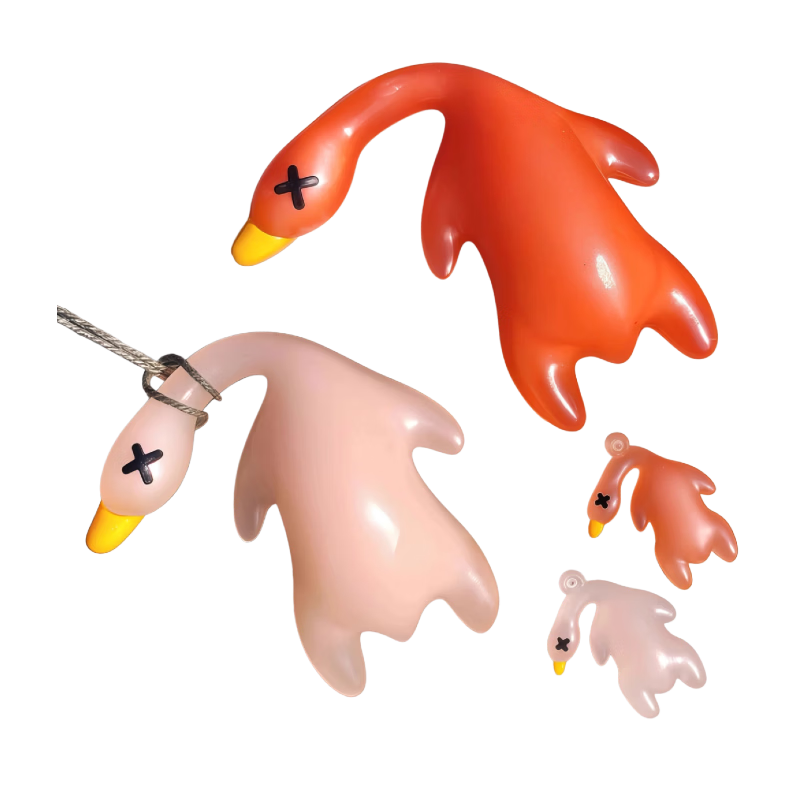 JIANTIAN Color-Changing Duck Pendant, Light-Sensitive And UV-Activated, Stress-Relieving And Fun Prank Keychain, High-Tech Gift, 2 Pieces