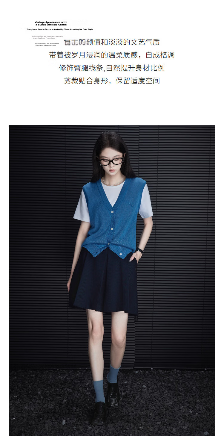 Demana Wide Pleats Craft Spring College Style Wardrobe Essential Petite Loose Pleated Skirt for Women 6
