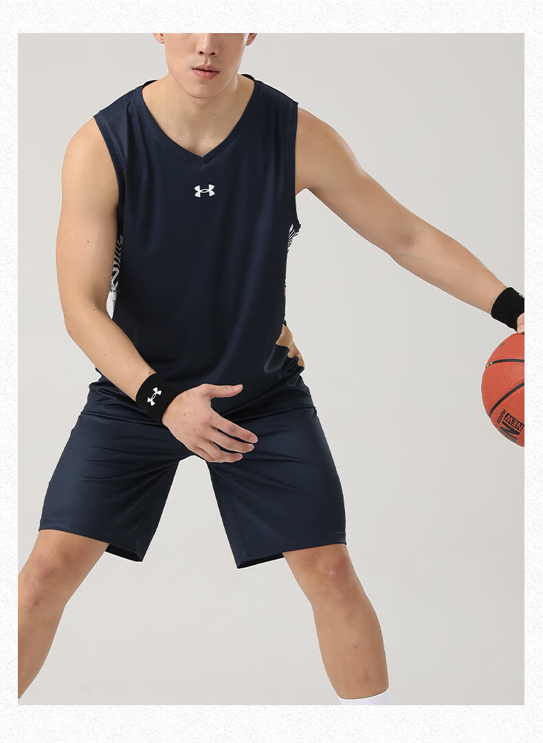 Under Armour Men's Short Sleeve Sports Tank Top Summer Quick-Dry Breathable Loose Fitness Running Training Basketball Shirt 13
