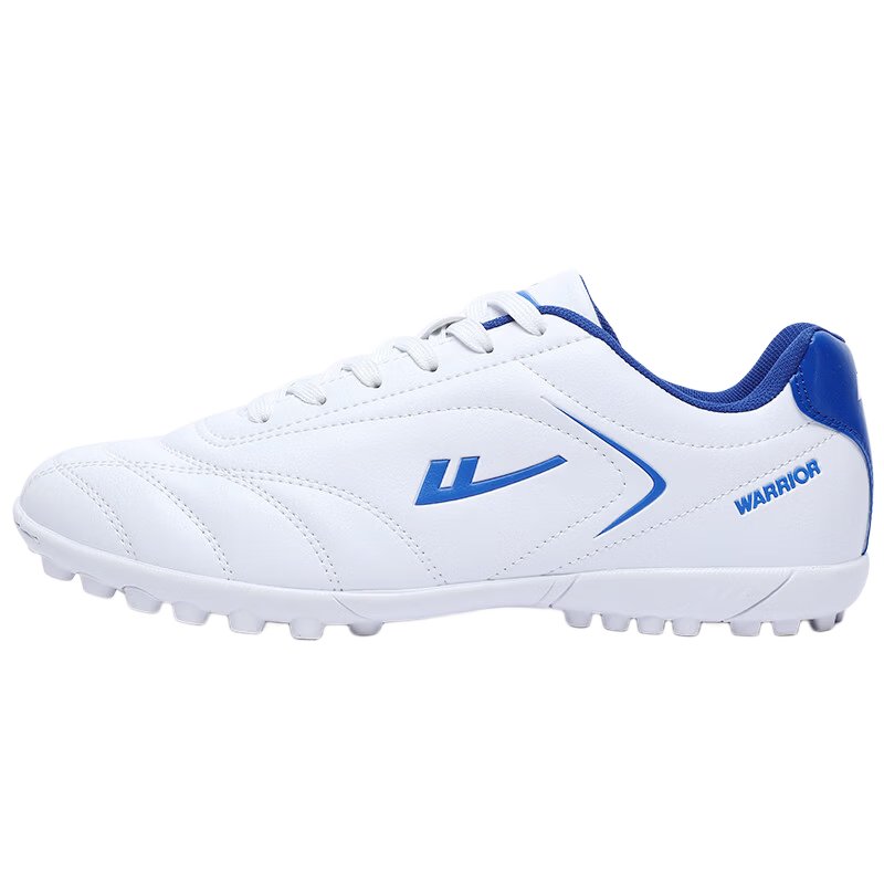 Warrior Soccer Shoes Turf Studs TF Sole Football Training Shoes Adult and Student Unisex 0305 White Blue Studs Size 34