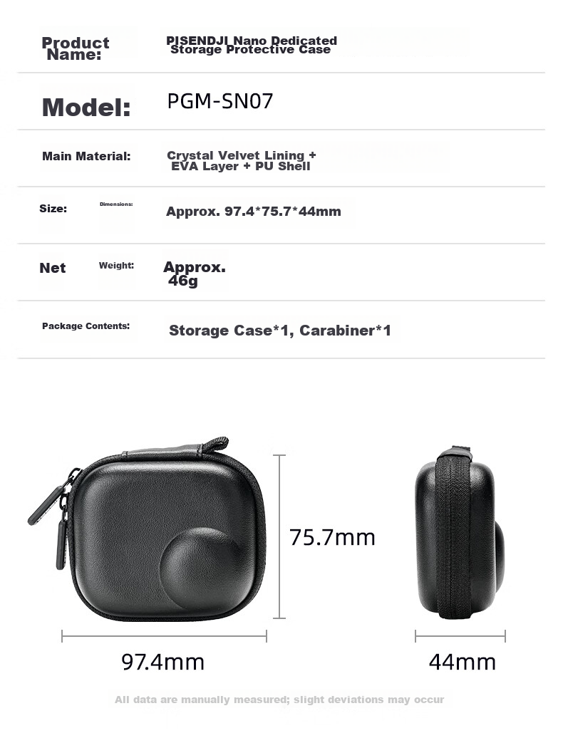 Pisen DJI Osmo NANO Storage Bag Portable Handheld Case Protective Waterproof Shockproof Lemon Yellow 8