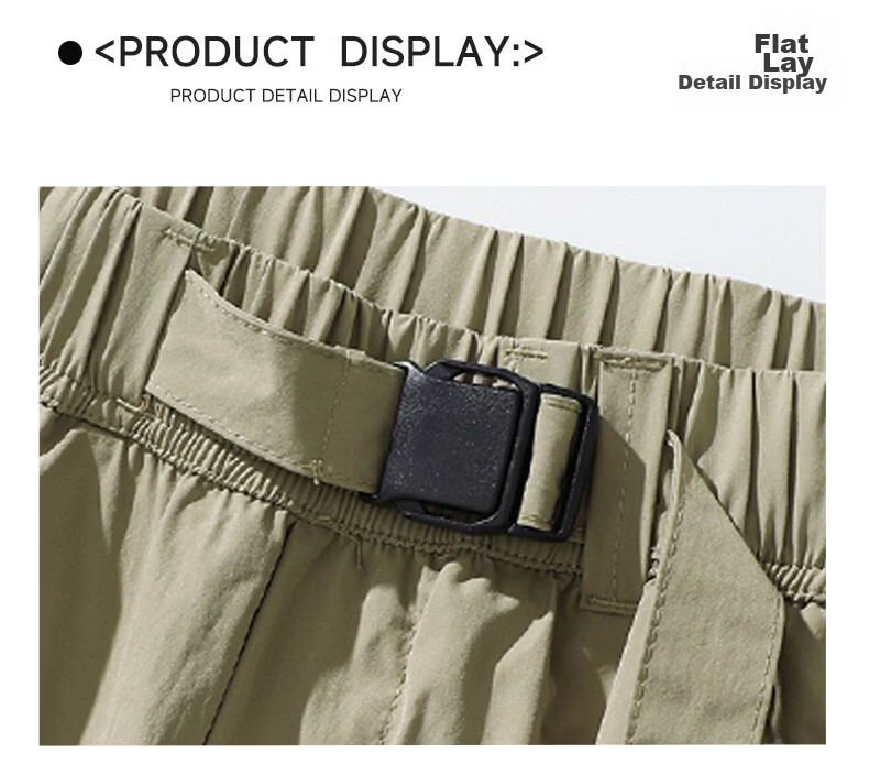 Fingercroxx IT Quick-Dry Work Shorts Men 2026 Summer Thin Loose Fit Casual Five-Point Pants Apricot M 22