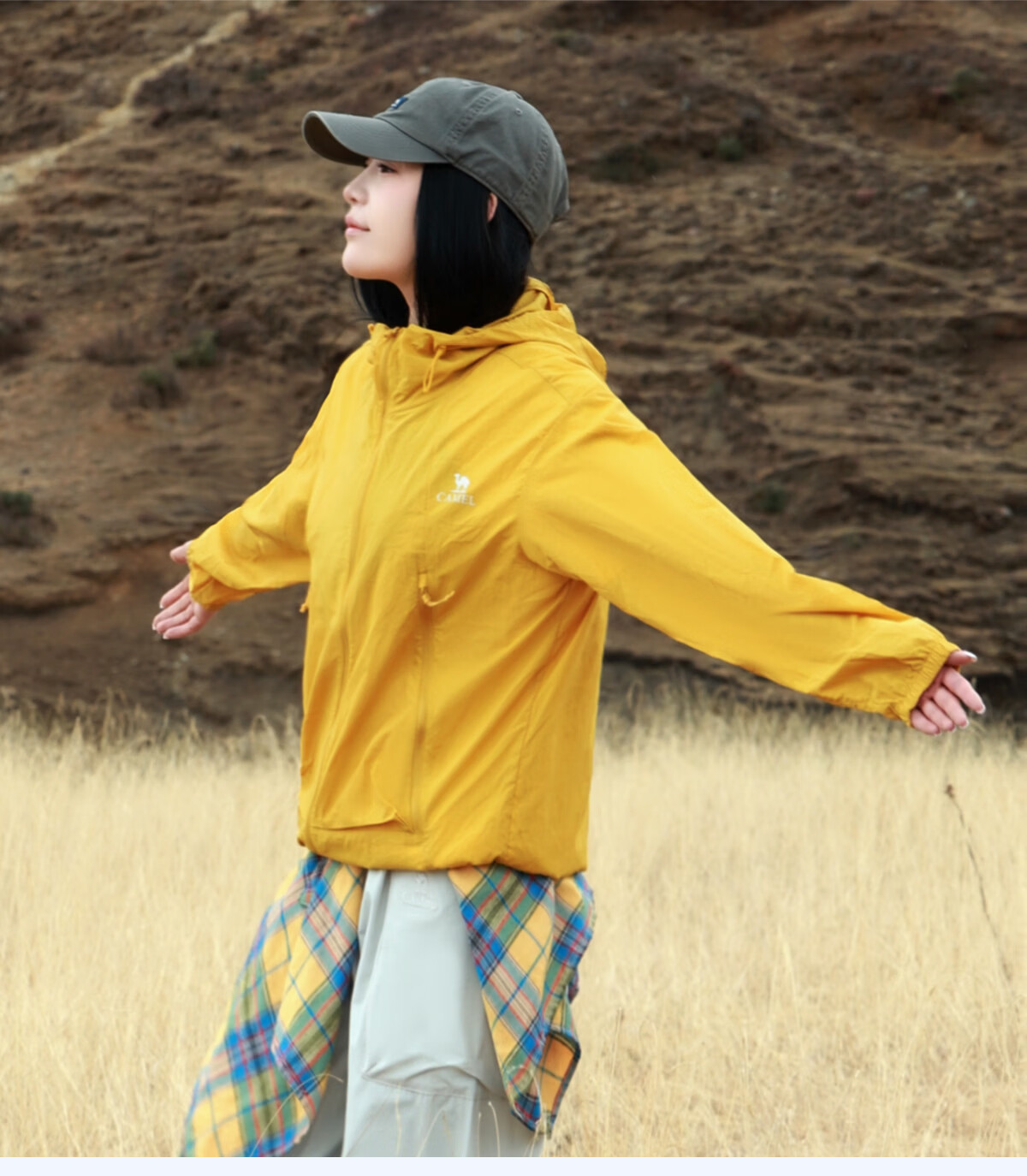 Camel [Wang Junkai Edition Muguang Pro] Women's Sun Protection Jacket Summer Unisex Water-Repellent Cooling Packable Coat 11