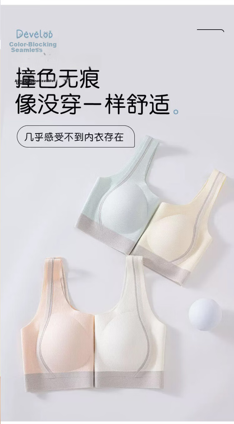 GUJIN 2-Pack Girls' Underwear for Adolescents, Junior High School Students, Stage Two Development, Sports Shockproof, Age 12 Girls 10