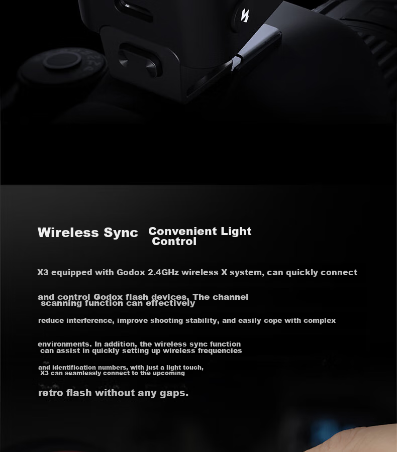 Godox Godox X3-C Canon Wireless Flash Trigger TTL Auto Metering High-Speed Sync Lithium Battery Outdoor Photography Touchscreen Control 7