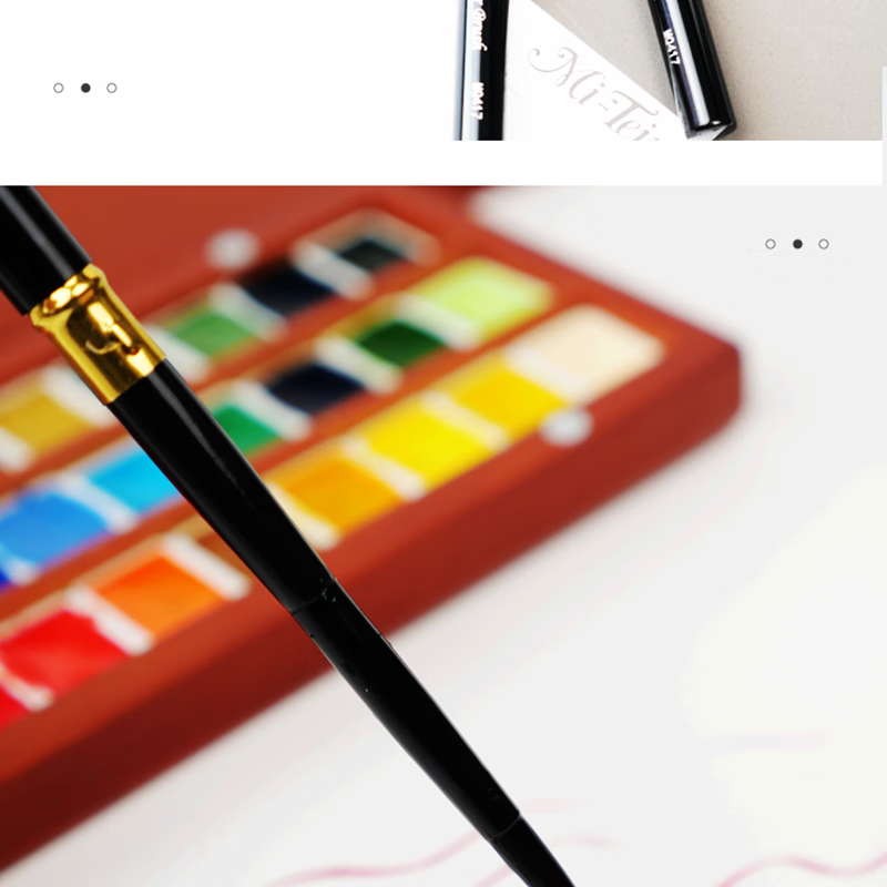 MAIRTINI Black Swan Travel Watercolor Brush, Nylon Bristle, Portable Metal Handle, Paint Brush, Professional Art Student Painting No. 1 Single Piece, Academy Grade MQ417-01 9