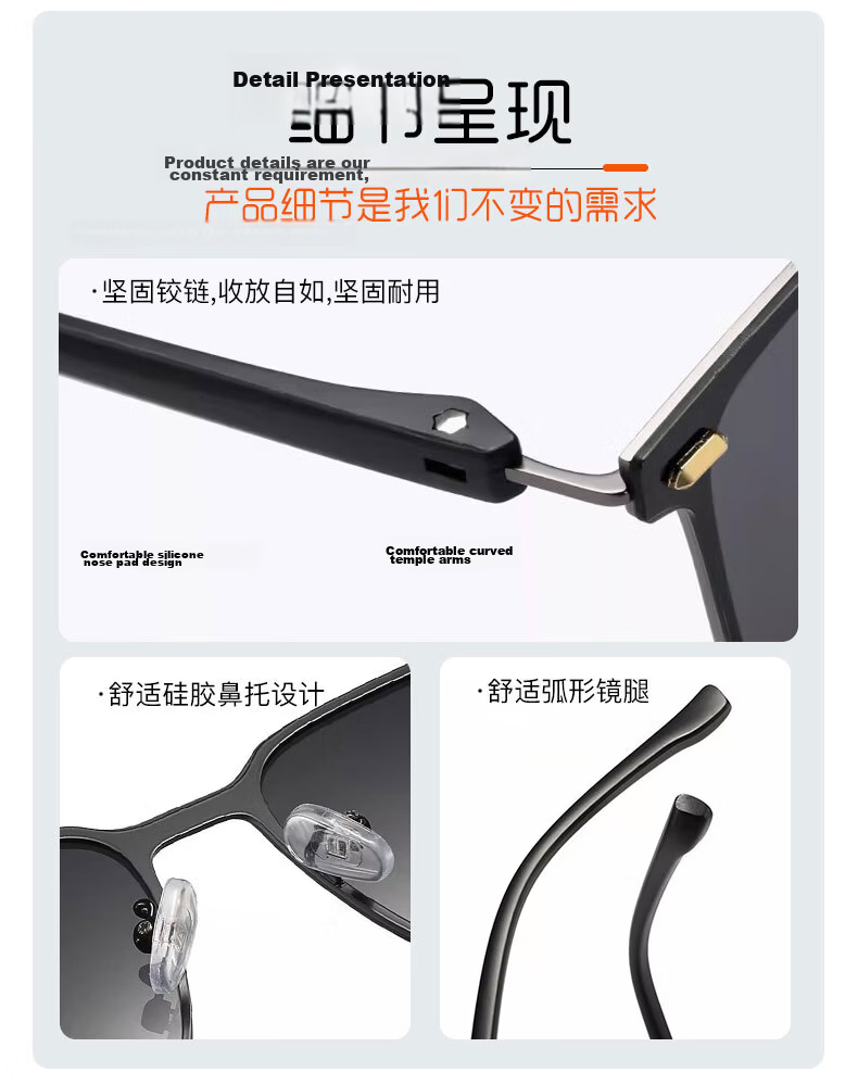 Kousu Polarized Square Sunglasses for Men and Women, UV Protection Driving and Fishing Glasses 10