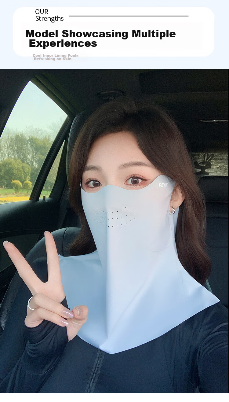 Peak Sun Protection Face Mask Hooded Ear-Hanging Outdoor Fishing Cycling Windproof Breathable UV Protection Eye Neck Face Bikini 15