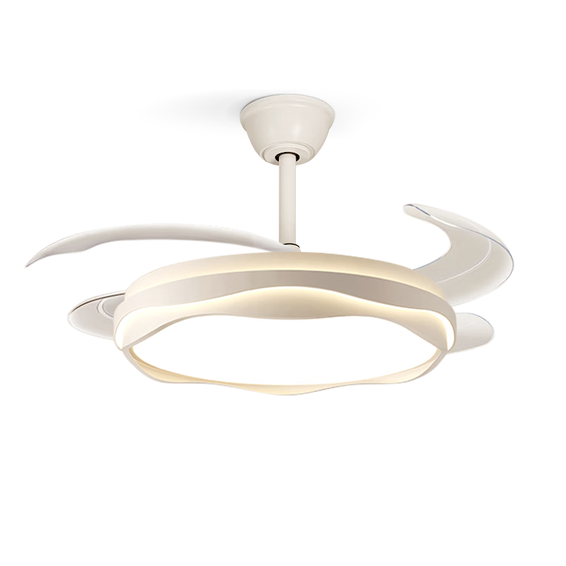 Great Wall LED Invisible Fan Light Minimalist Living Room Dining Bedroom Ceiling Fan Light 2026 New Zhongshan Fan Integrated Lighting
