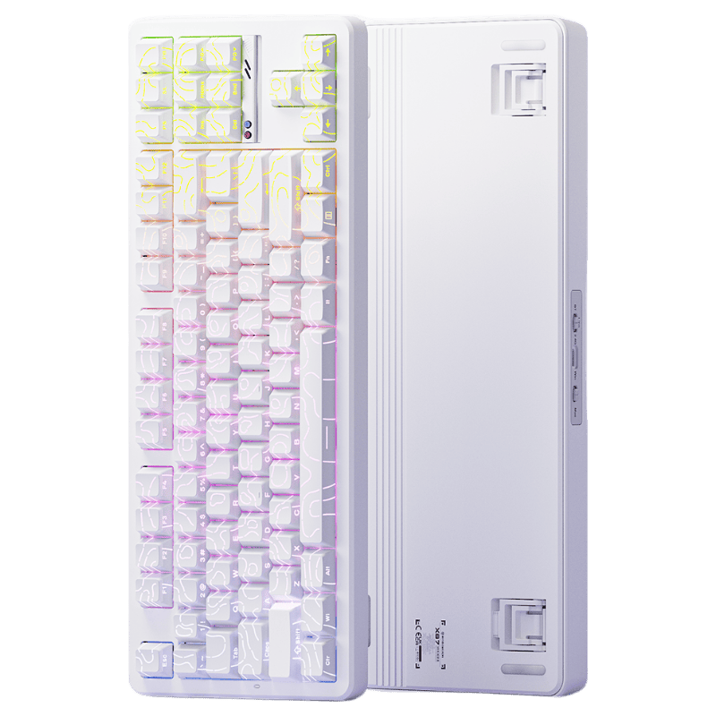EWEADN X87v2/Ultra Wireless Custom Mechanical Keyboard Wired Bluetooth Tri-Mode Gaming Gasket Structure 87-Key Hot-Swappable for Gaming Office Laptop Peripherals