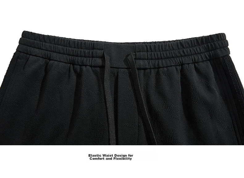 CABBEEN Men's Jacquard Patterned Shorts with 3D Webbing Splice Texture, Breathable Casual Knit Shorts Summer 2026 15