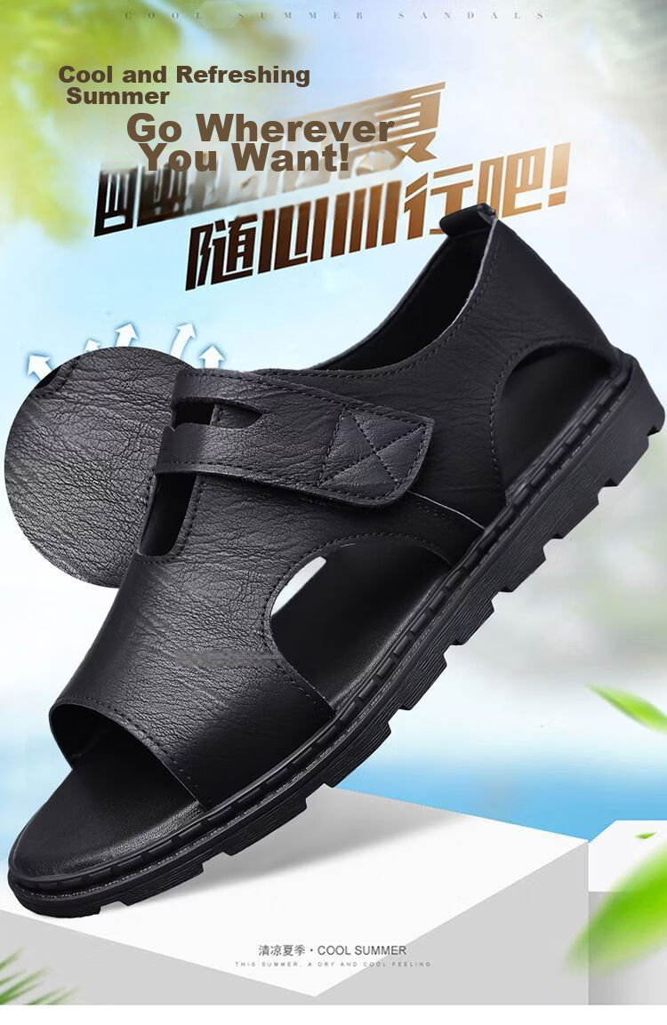 Jingzhenlianggong Men's Summer Sandals Dual-Use Slippers Non-Slip Soft Sole Beach Shoes Dark Brown [Lace-Up] Size 41 2