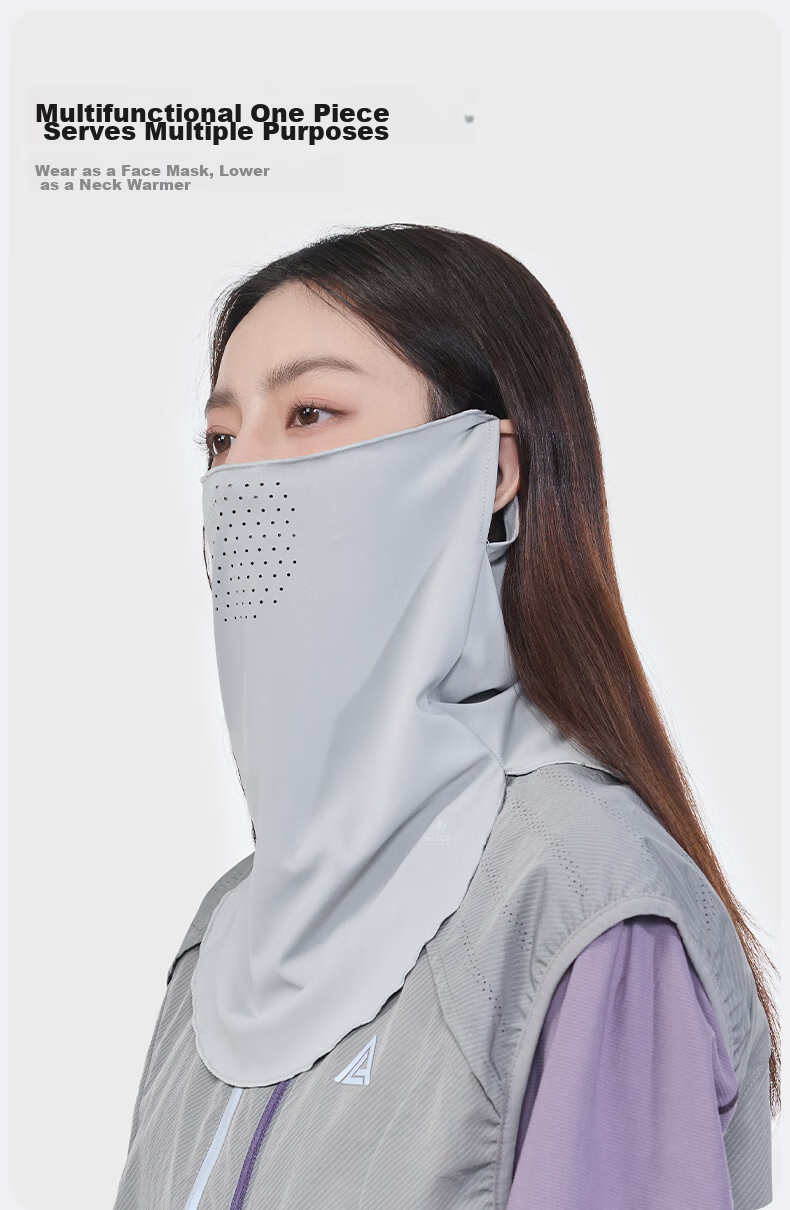MISSION UV Ice Silk Sunscreen Face Mask Women's Summer UV Protection Sunshade Veil Cycling Neck Guard Breathable Full Face Mask 3