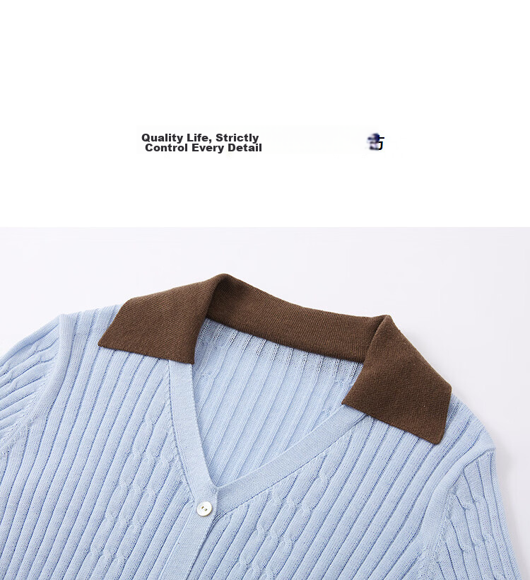 Demana [with Fluffy Tencel] Spring Elegant V-Neck Contrast Color Cable Knit Soft Stretch Women's Sweater 12