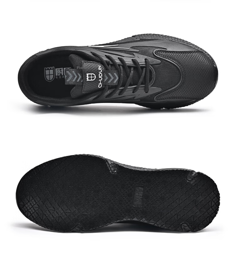Chudun Men's Chef Shoes Non-Slip Waterproof Oil-Resistant Black Kitchen Work Shoes Size 44 24