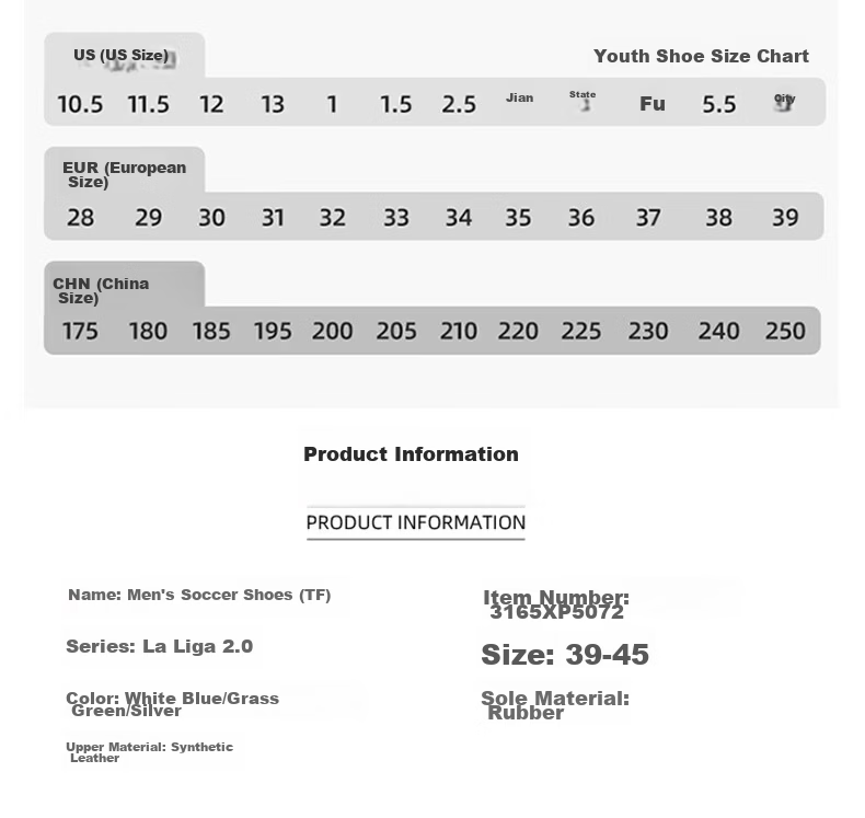 JOMA Men's Football Shoes TF Turf Studs 2026 New Soccer Match Training Shoes La Liga 2.0 Silver Size 39 12